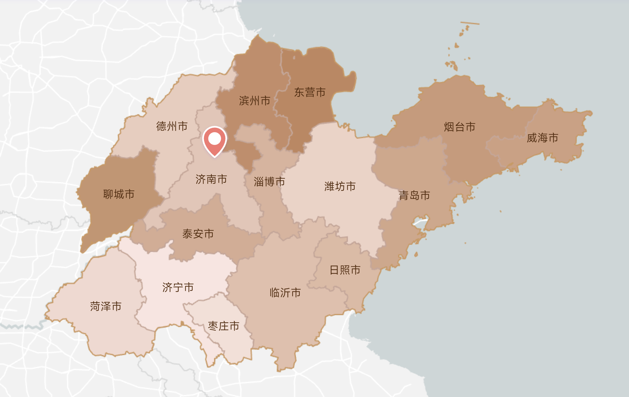 山东省城市地图
