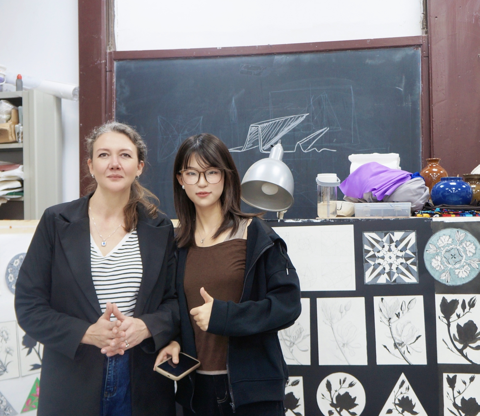 Closing photo with Маргарита in Design and Decoration class